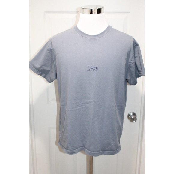 7 DAYS ACTIVE Mens T-Shirt Slate Blue Made in Portugal Size Medium M Flawless - Picture 1 of 6